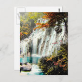 TAKAGI Glass Magic Lantern AMADARE WATERFALL Briefkaart (Voorkant / Achterkant)