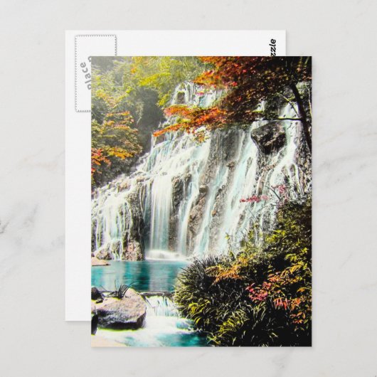 TAKAGI Glass Magic Lantern AMADARE WATERFALL Briefkaart (Voorkant / Achterkant)