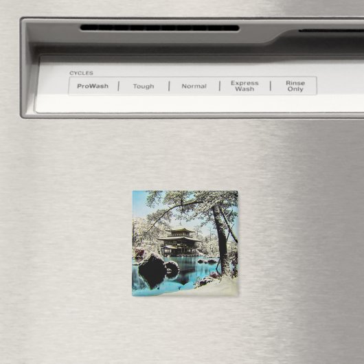 TAKAGI Glass Magic Lantern Slide KINKAKUJI GARDENS Magneet (Insitu (Vaatwasser))