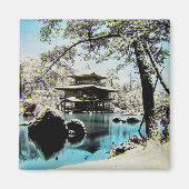 TAKAGI Glass Magic Lantern Slide KINKAKUJI GARDENS Magneet (Voorkant)