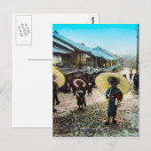 TAKAGI Glass Magic Lantern Slide School Children Briefkaart (Voorkant / Achterkant)