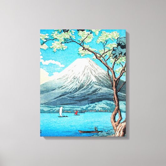 Takahashi - Mount Fuji uit het meer van Yamanaka Canvas Afdruk (Voorkant)