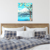 Takahashi - Mount Fuji uit het meer van Yamanaka Canvas Afdruk (Insitu (Slaapkamer))