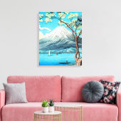 Takahashi - Mount Fuji uit het meer van Yamanaka Canvas Afdruk (Insitu (Woonkamer))