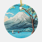 Takahashi - Mount Fuji uit het meer van Yamanaka Keramisch Ornament (Voorkant)