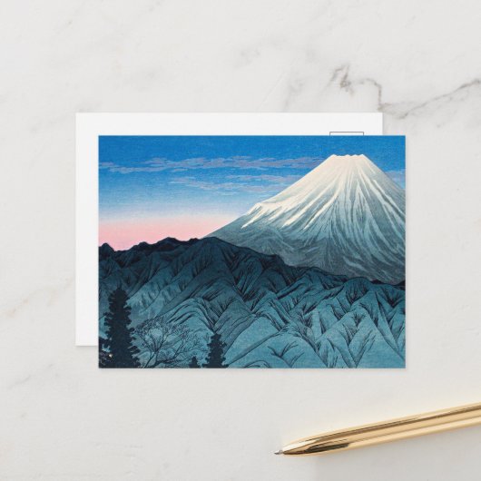 Takahashi - Mount Fuji vanuit Hakone, Briefkaart (Voorkant / Achterkant in situ)