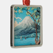 Takahashi - Mount Fuji vanuit Lake Yamanaka Metalen Ornament (Rechts)