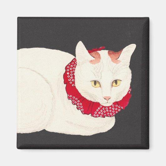 takahashi shotei tama nekko cat portret ukiyo-e magneet (Voorkant)