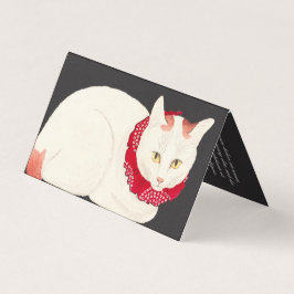 takahashi shotei tama nekko cat portret ukiyo-e visitekaartje
