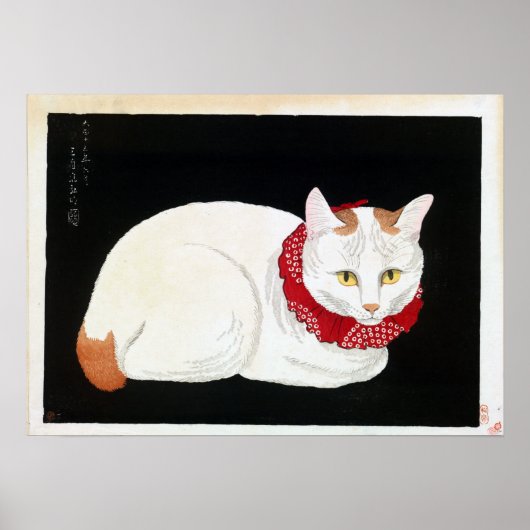 Takahashi Shōtei White Cat Poster (Voorkant)