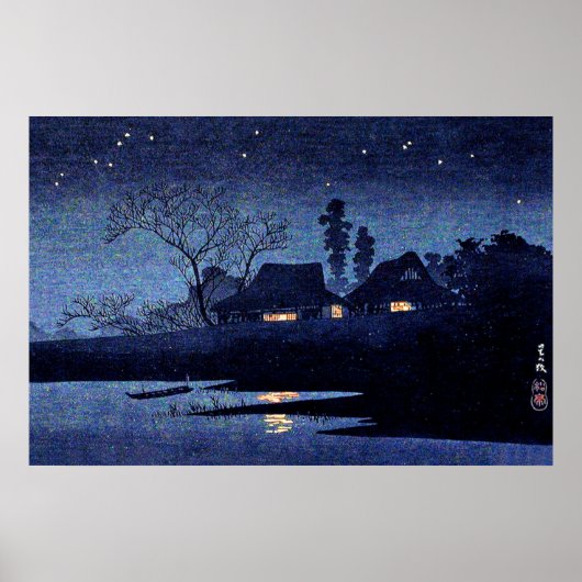 Takahashi - Starry Night, famous painting Poster (Voorkant)