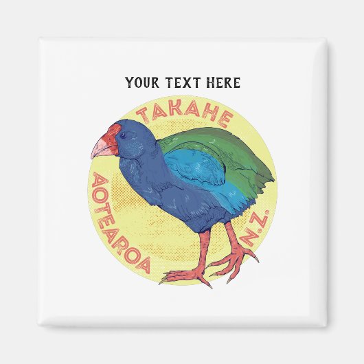 Takahe Aotearoa Nieuw-Zeeland Magneet (Voorkant)