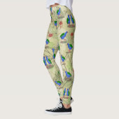 Takahe NZ / Aotearoa vogels Patroon Leggings (Links)