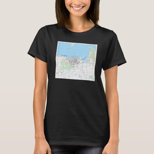 Takamatsu Japan Map 1945 T-shirt (Voorkant)