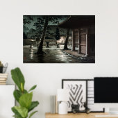 Takanawa Sengakuji Temple van Tsuchiya Koitsu Poster (Thuiskantoor)