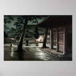 Takanawa Sengakuji Temple van Tsuchiya Koitsu Poster