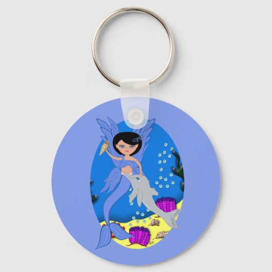 Takara the Merfaery and Dolphin Sleutelhanger (Voorkant)