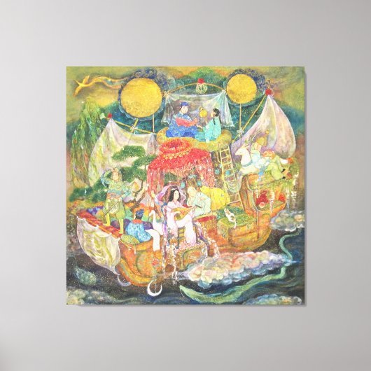 Takarabune: The Treasure Ship of Good Fortune  Canvas Afdruk (Voorkant)