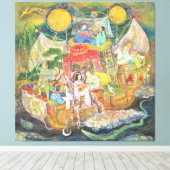 Takarabune: The Treasure Ship of Good Fortune  Canvas Afdruk (Insitu (Houten vloer))