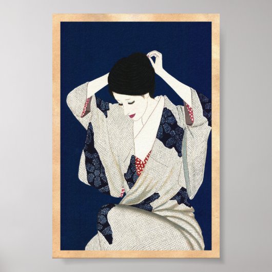 Takasawa Keiichi Hair classic japanese dame Poster (Voorkant)