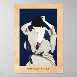 Takasawa Keiichi Hair classic japanese dame Poster