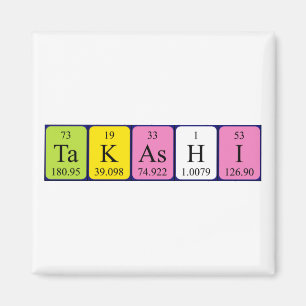 Takashi periodieke lijstnaam magnet