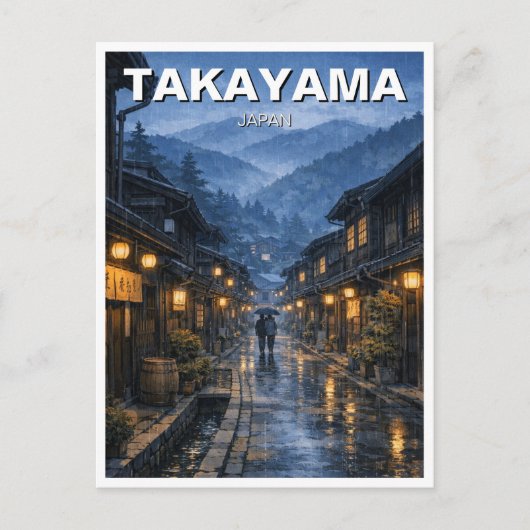 Takayama Japan Reis Briefkaart (Voorkant)
