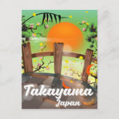 Takayama Japans bloesem poster. Briefkaart (Voorkant)
