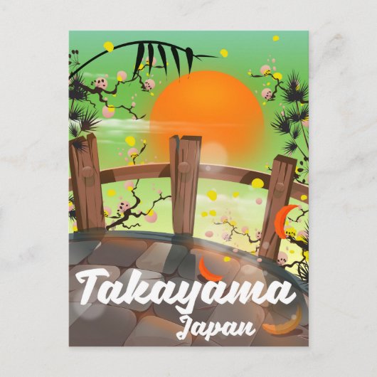 Takayama Japans bloesem poster. Briefkaart (Voorkant)
