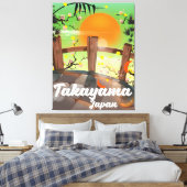 Takayama Japans bloesem poster. Canvas Afdruk (Insitu (Slaapkamer))