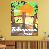 Takayama Japans bloesem poster. Canvas Afdruk (Insitu (Woonkamer))