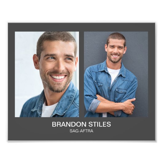 Take 2 Acting Headshot 8x10 Dubbele Foto Afdruk (Voorkant)