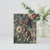 Take a Bow – Gothic Floral Design Feestdagenkaart (Staand voorkant)