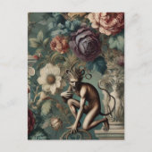 Take a Bow – Gothic Floral Design Feestdagenkaart (Voorkant)