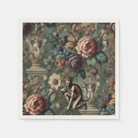 Take a Bow – Gothic Floral Design Servet (Voorkant)