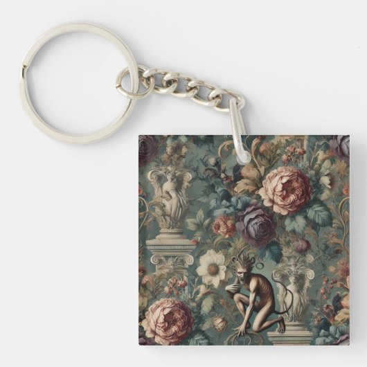 Take a Bow – Gothic Floral Design Sleutelhanger (Voorkant)