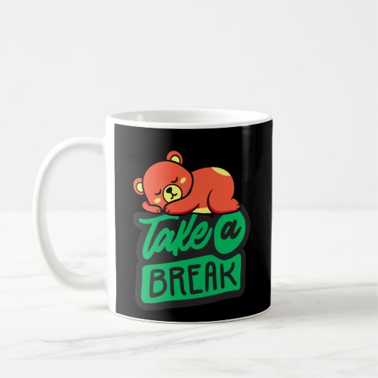 Take a Break Bear Mug for Relaxation & Self Care Koffiemok (Links)