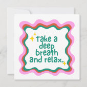 Take A Deep Breath and Relax Kaart (Voorkant)