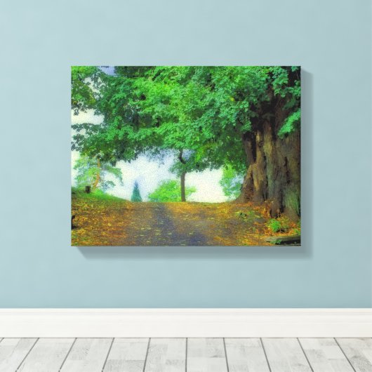 Take a deep breath! Enchanting landscape Canvas Afdruk (Insitu (Houten vloer))