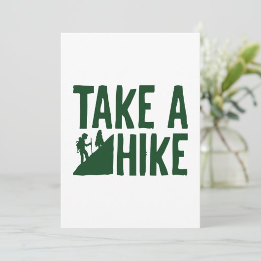 Take A Hike Bedankkaart (Staand voorkant)