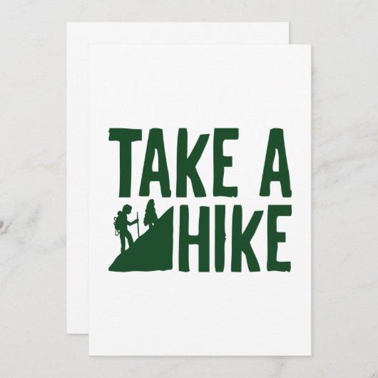 Take A Hike Bedankkaart (Voorkant / Achterkant)