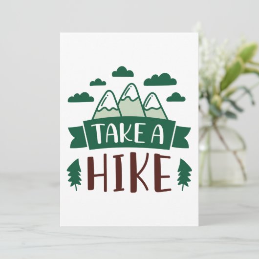Take A Hike Bedankkaart (Staand voorkant)
