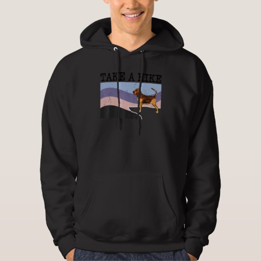 Take A Hike Bloodhound Graphic Hiking Hoodie (Voorkant)