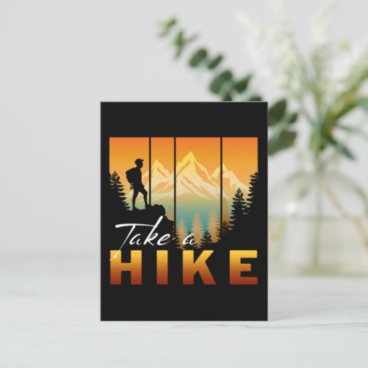 Take A Hike Briefkaart (Staand voorkant)