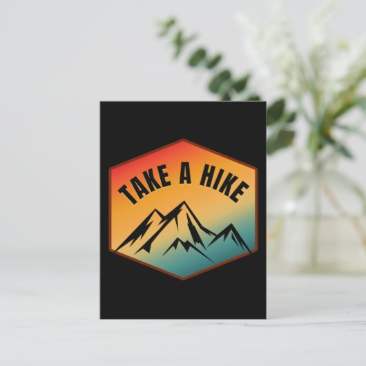 TAKE A HIKE BRIEFKAART (Staand voorkant)