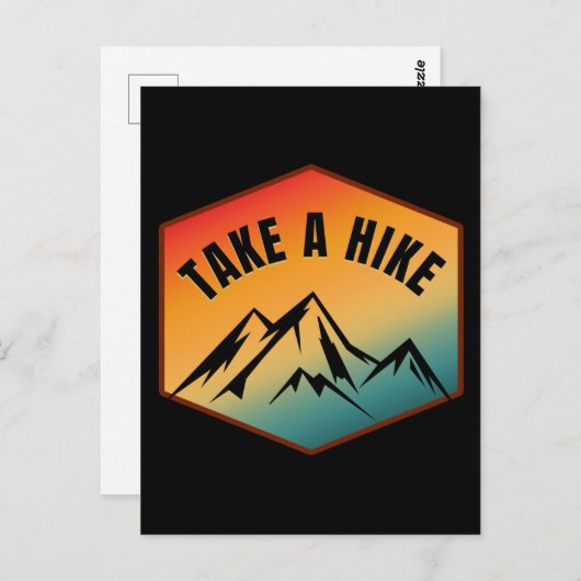 TAKE A HIKE BRIEFKAART (Voorkant / Achterkant)