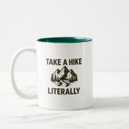 Take a Hike Literally Premium Tweekleurige Koffiemok