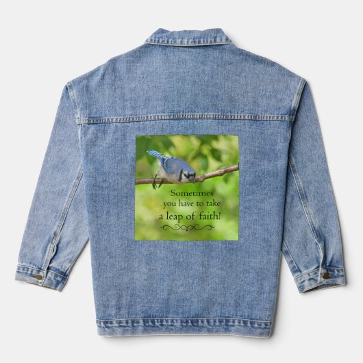 Take a leap of faith  denim jacket (Achterkant)
