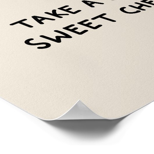 Take a seat sweet cheeks poster (Hoek)