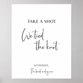 Take a shot we tied the knot wedding signage poster (Voorkant)